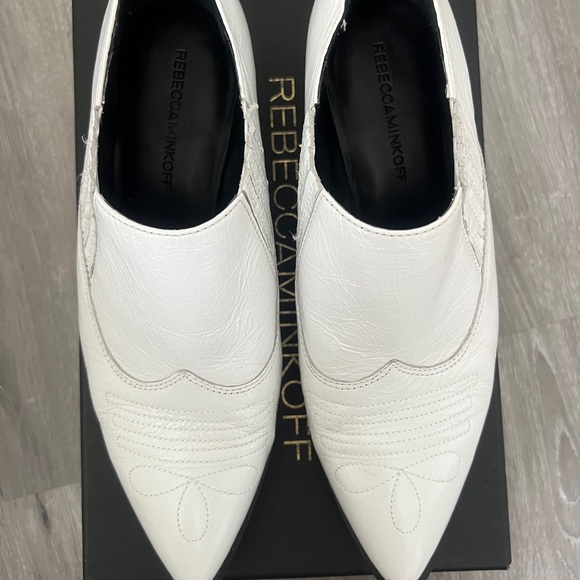 Rebecca Minkoff White Koso Cowboy Booties size 8 - Picture 2 of 9